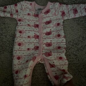 Carter's Pink Heart Baby Footie